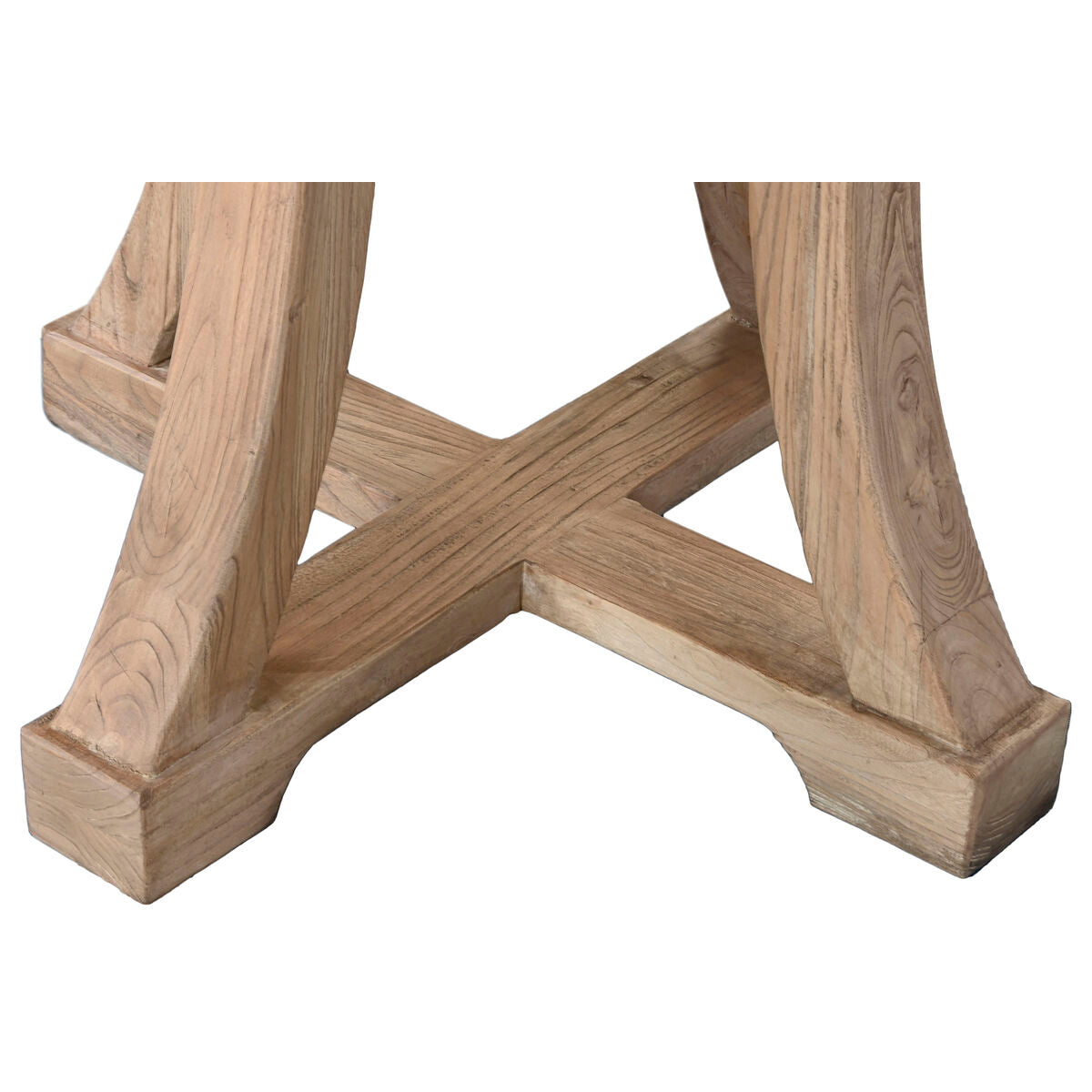Mesa de comedor cuadrada de madera de olmo, 120 cm — imagen 4