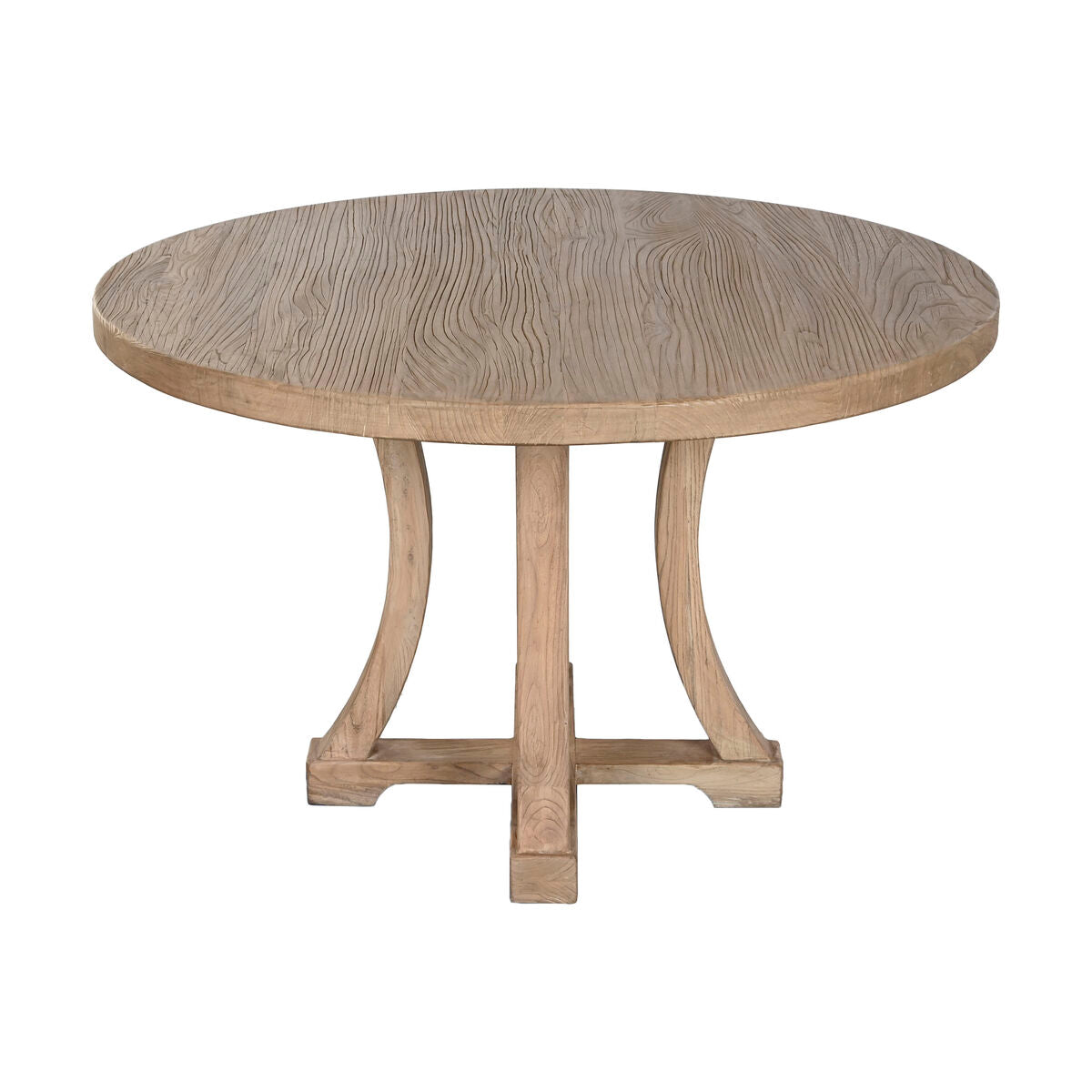 Mesa de comedor cuadrada de madera de olmo, 120 cm — imagen 6