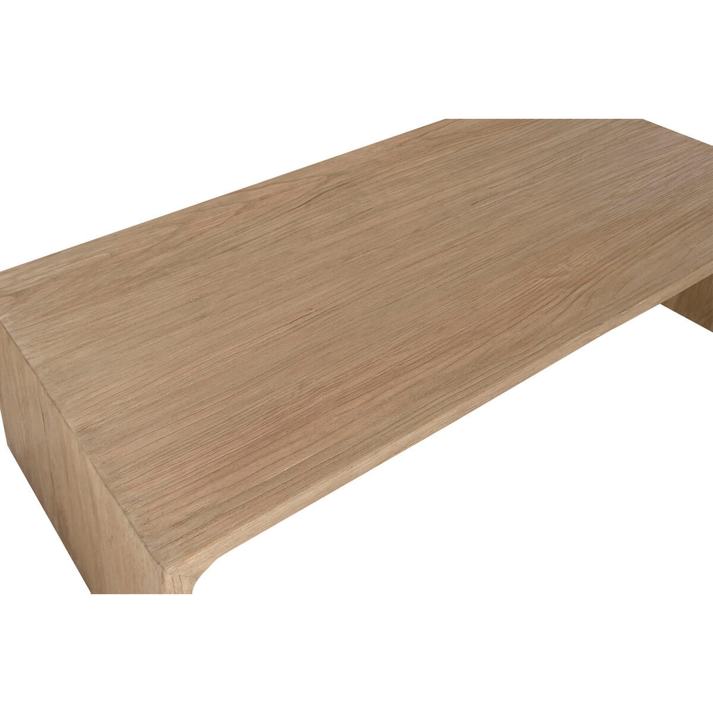 Mesa de centro rectangular de madera de olmo, 160 x 80 cm — imagen 3