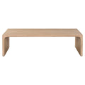 Mesa de centro rectangular de madera de olmo, 160 x 80 cm