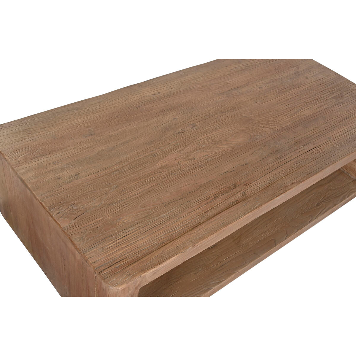 Mesa de centro natural de madera de olmo, 140 x 71 x 35 cm — imagen 2