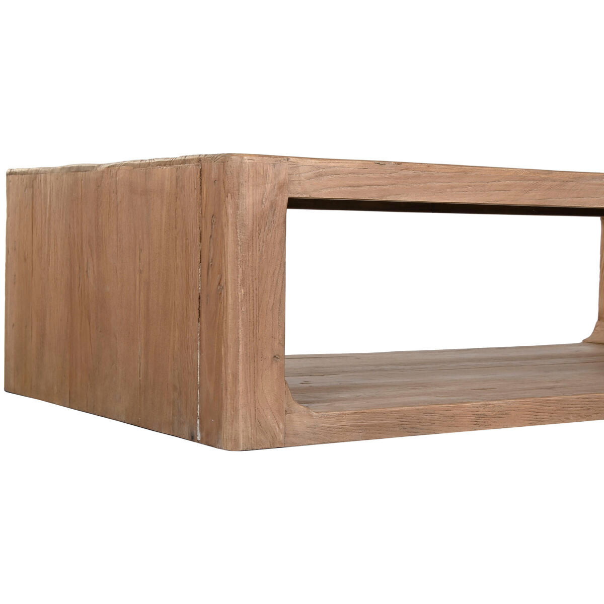 Mesa de centro natural de madera de olmo, 140 x 71 x 35 cm — imagen 4