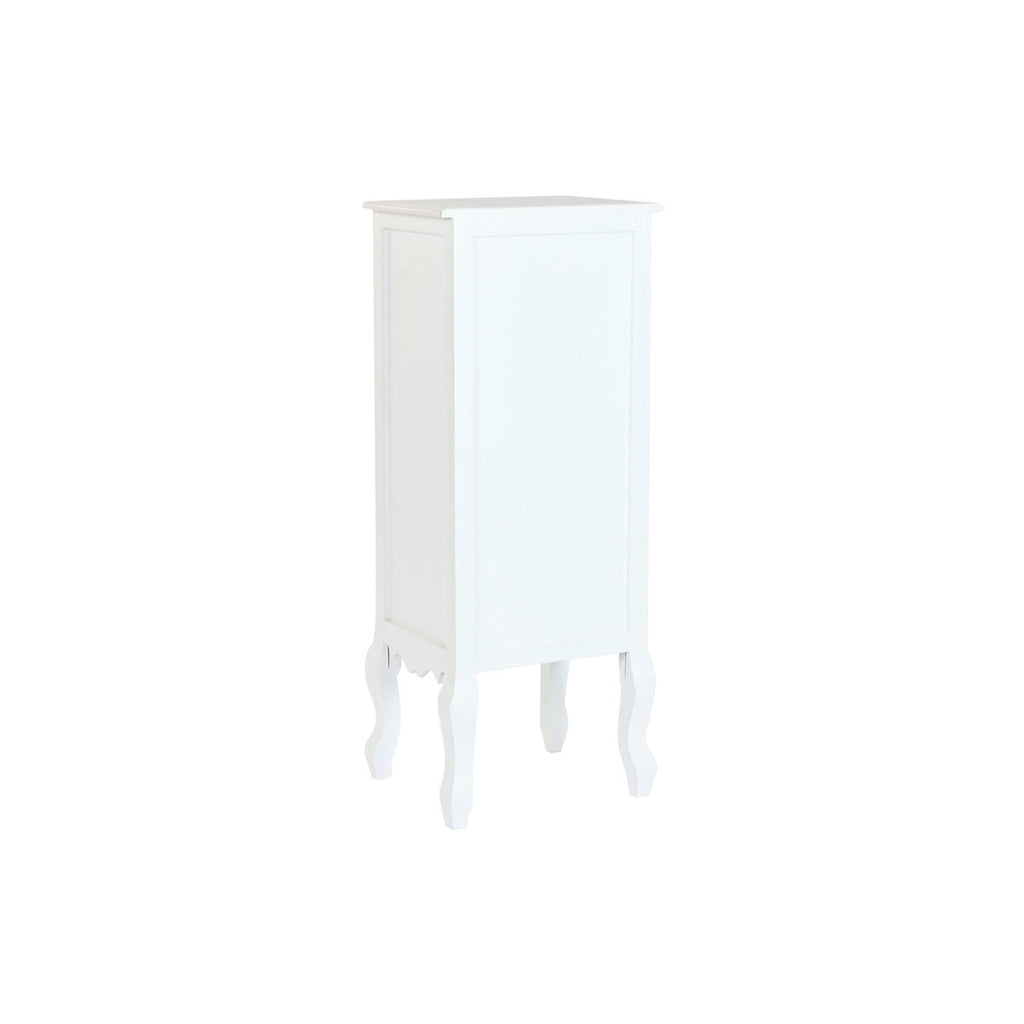 Cajonera romántica blanca de madera y MDF, 4 cajones — imagen 2