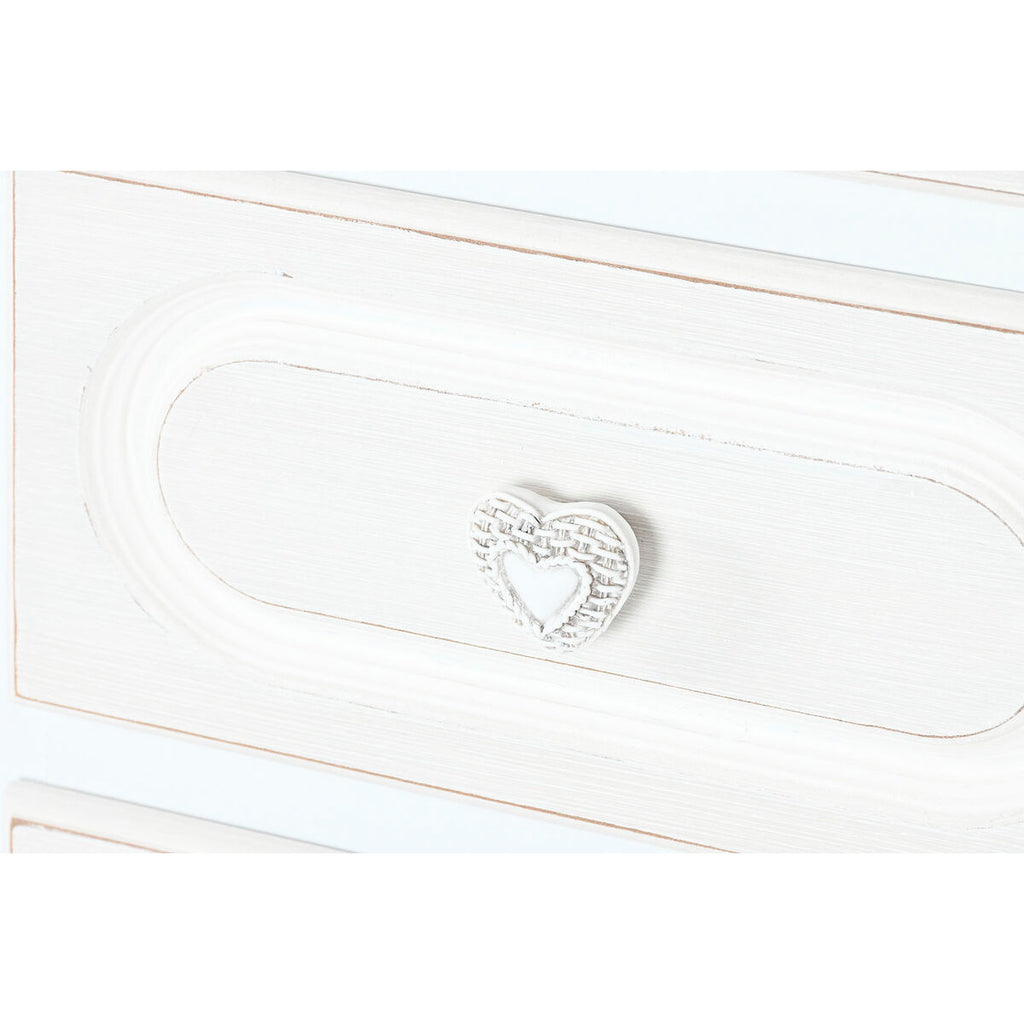 Cajonera romántica blanca de madera y MDF, 4 cajones — imagen 5
