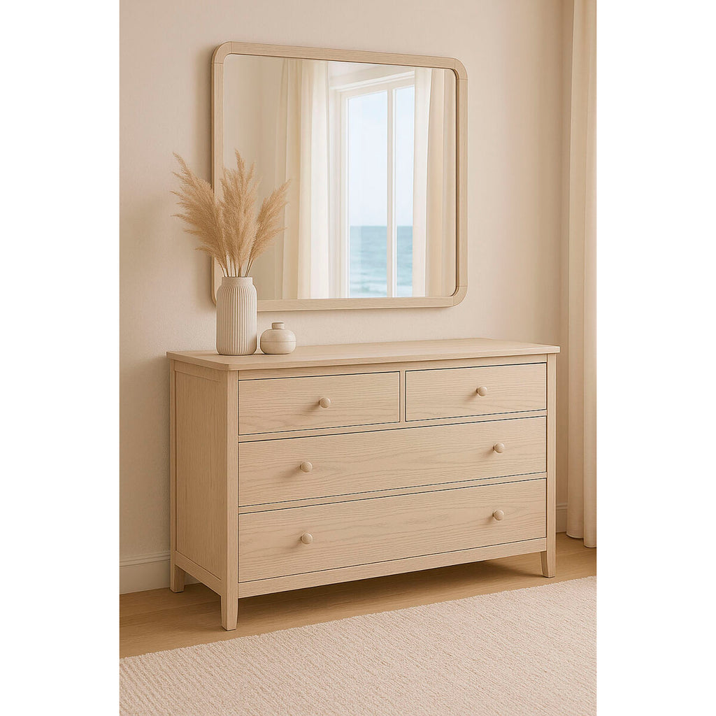 Espejo de pared rectangular de madera MDF, 70 cm de alto — imagen 2