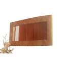 Espejo de pared de resina y bambú, 75 cm de alto
