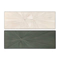 Cuadro moderno 3D verde y beige de yeso, 153 x 4,5 x 53 cm