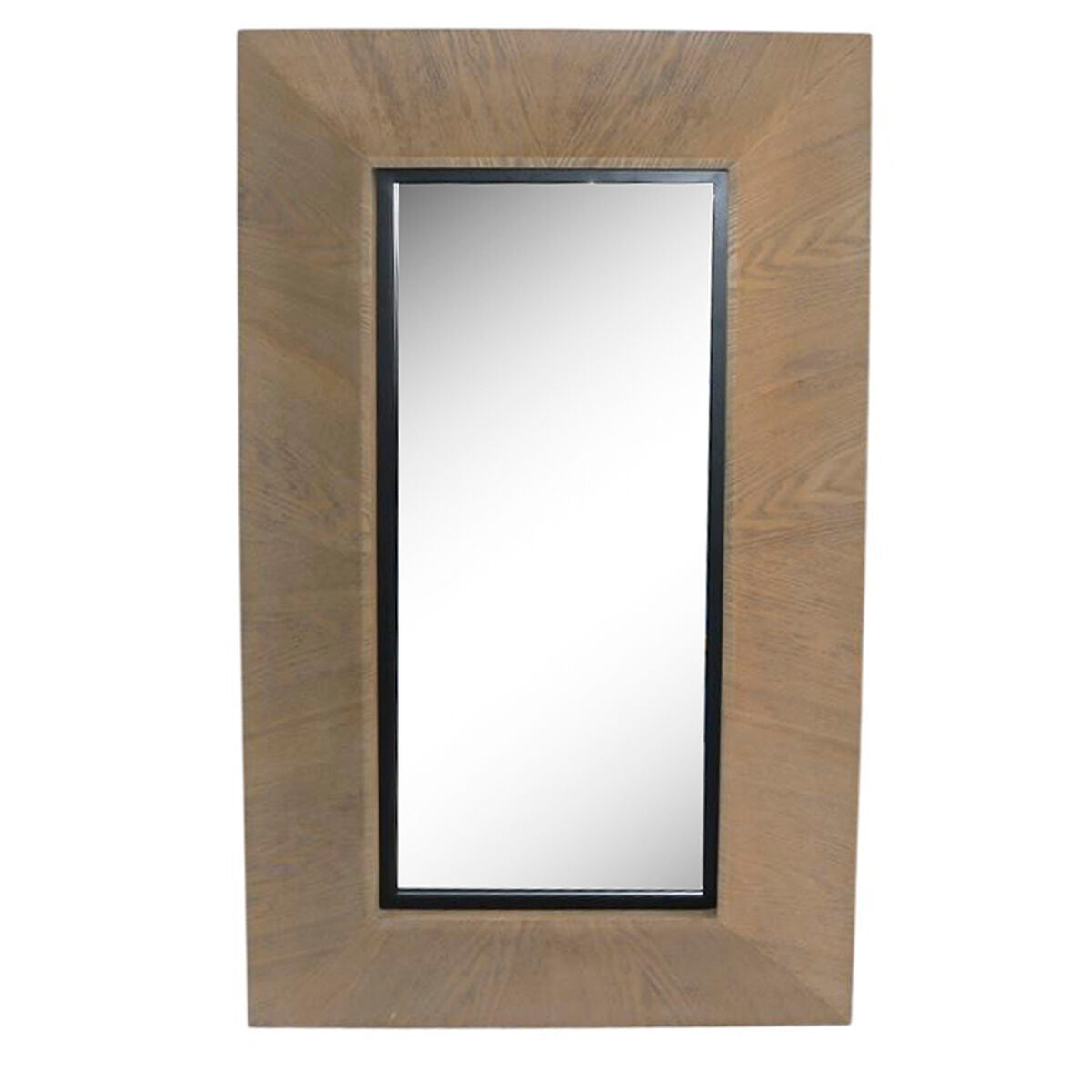 Espejo de pared rectangular de abeto, diseño sixties, 60 cm
