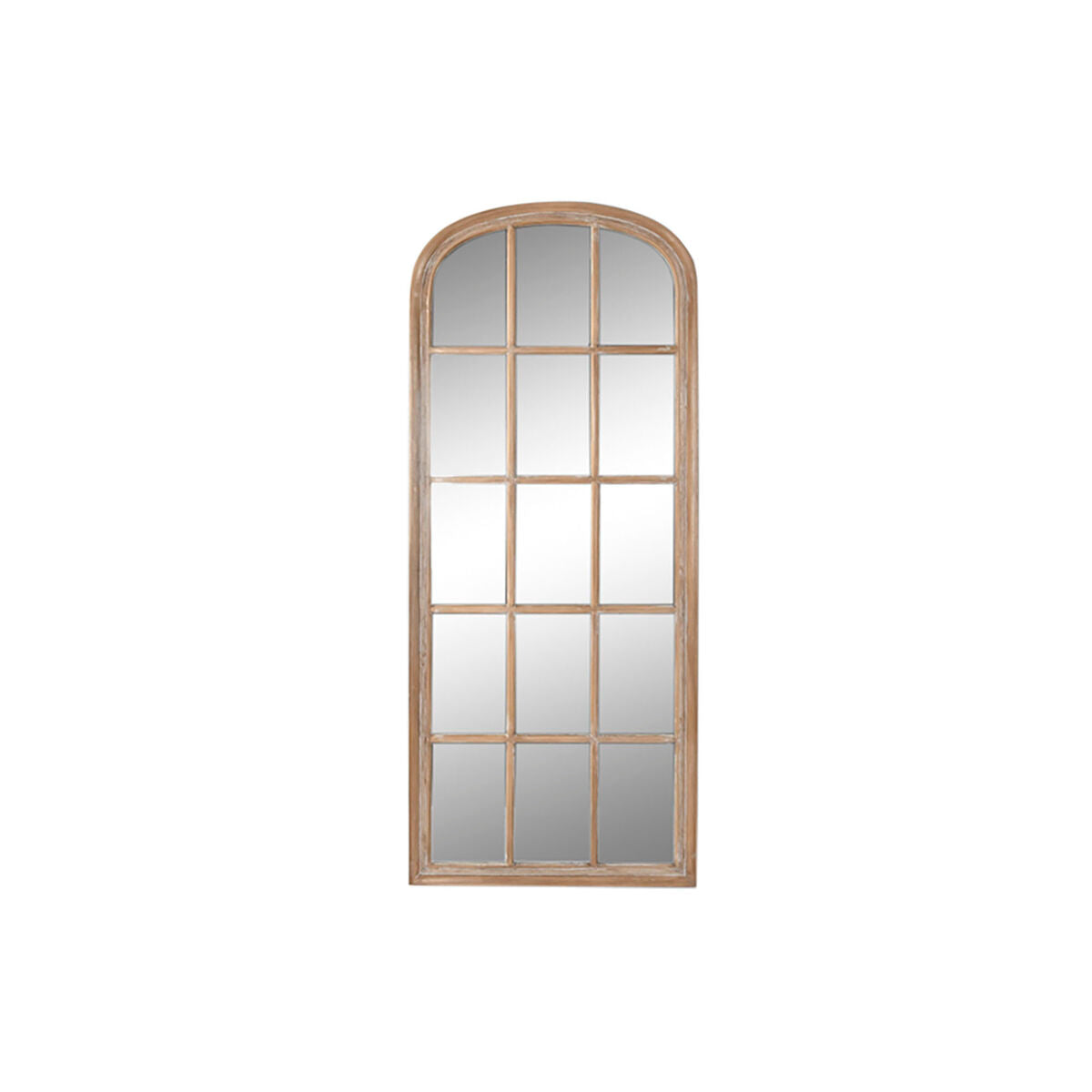 Espejo de pared tipo ventana, madera de paulonia decapé, 170,5 cm