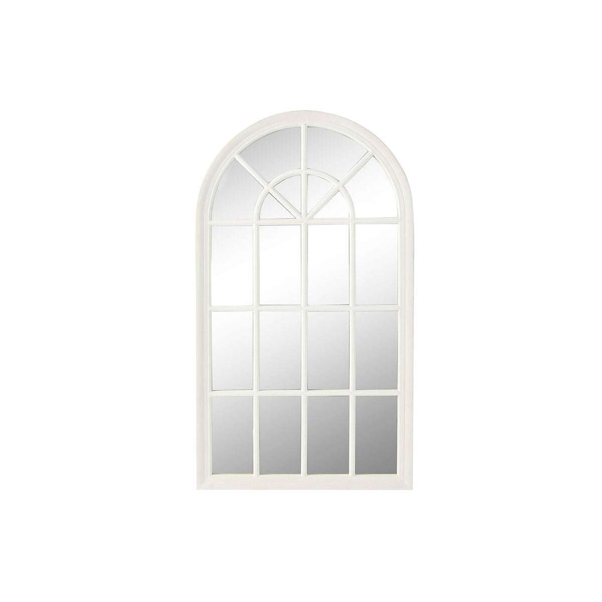 Espejo de pared rectangular, diseño ventana, blanco