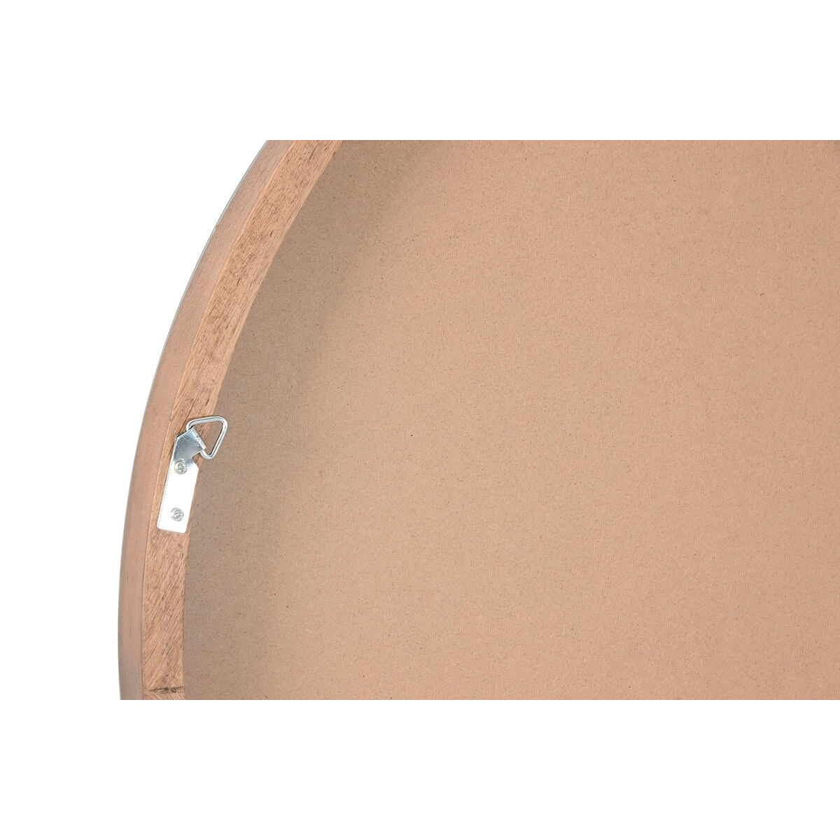 Espejo de pared circular de cristal y roble, natural, diseño urbano, 80 cm — imagen 4