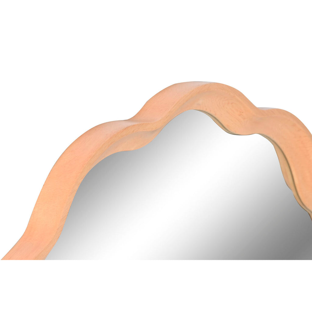 Espejo de pared de cristal y roble, forma irregular, 80 cm — imagen 2