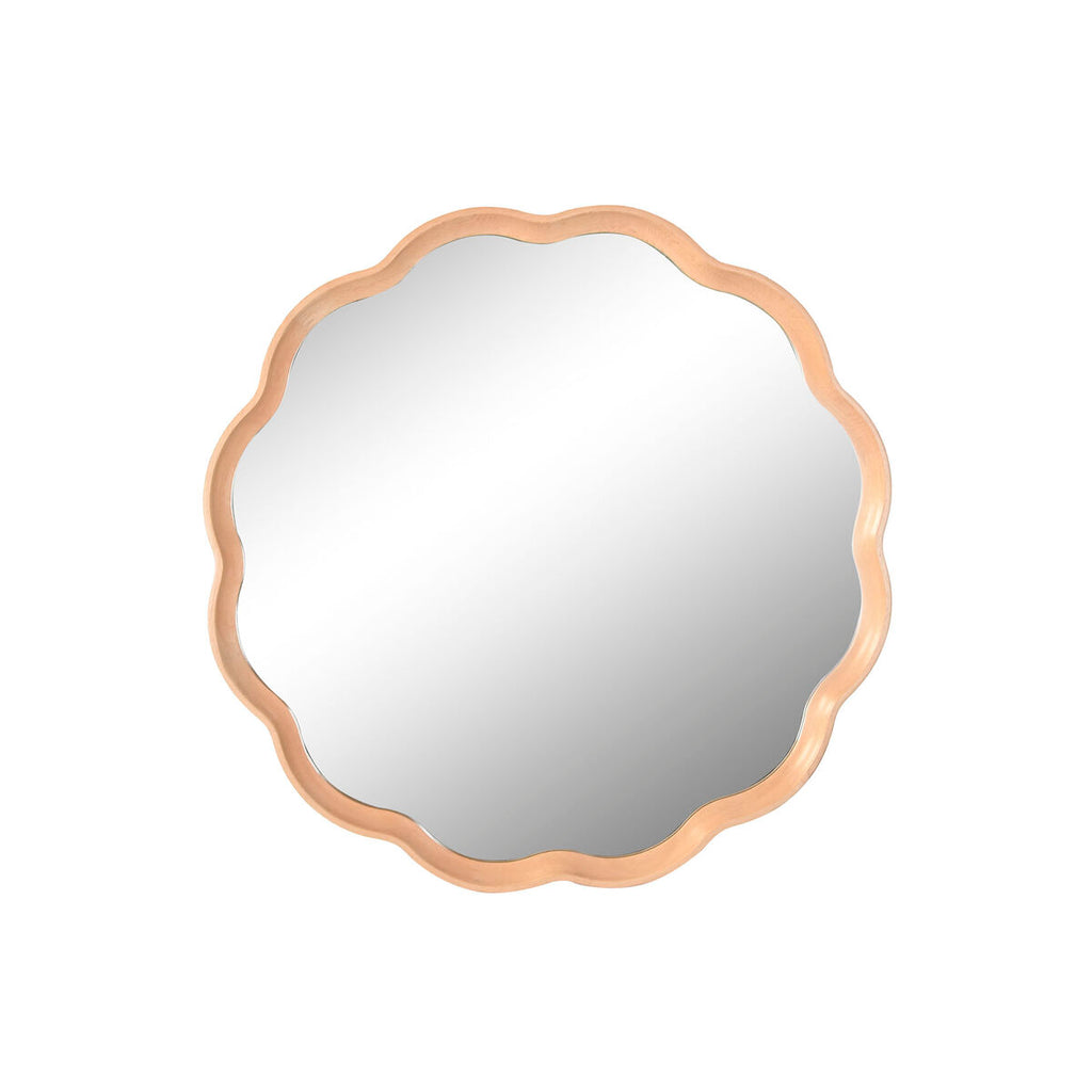 Espejo de pared de cristal y roble, forma irregular, 80 cm