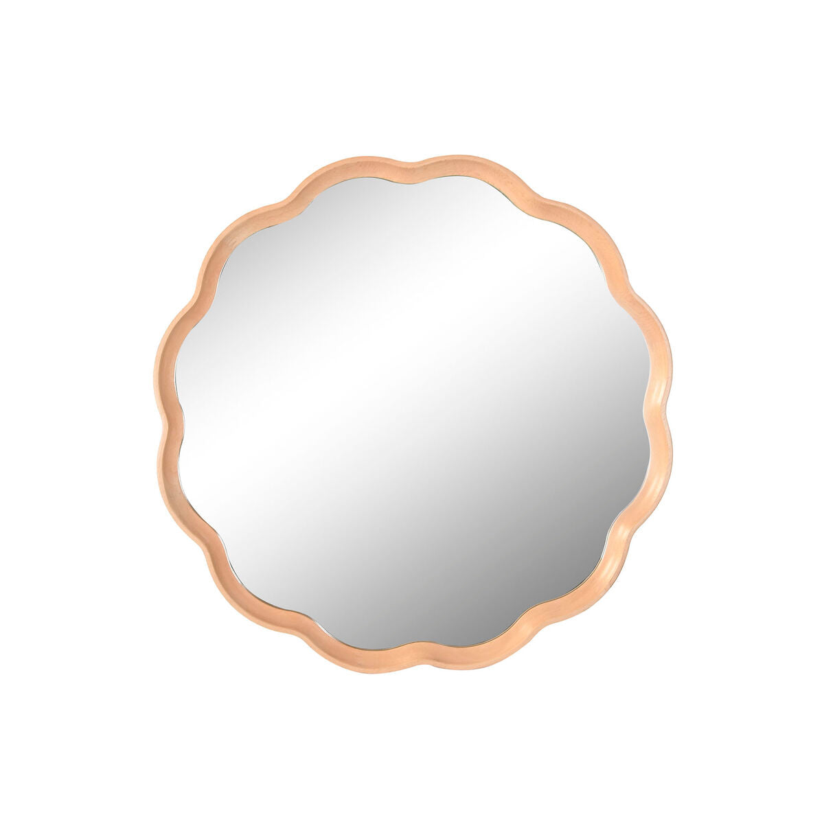 Espejo de pared de cristal y roble, forma irregular, 80 cm