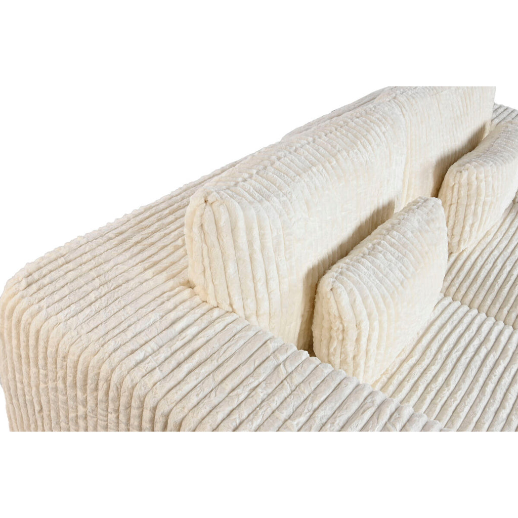 Sofá de poliéster en crema, estilo scandi, 220 x 158 x 91 cm — imagen 6