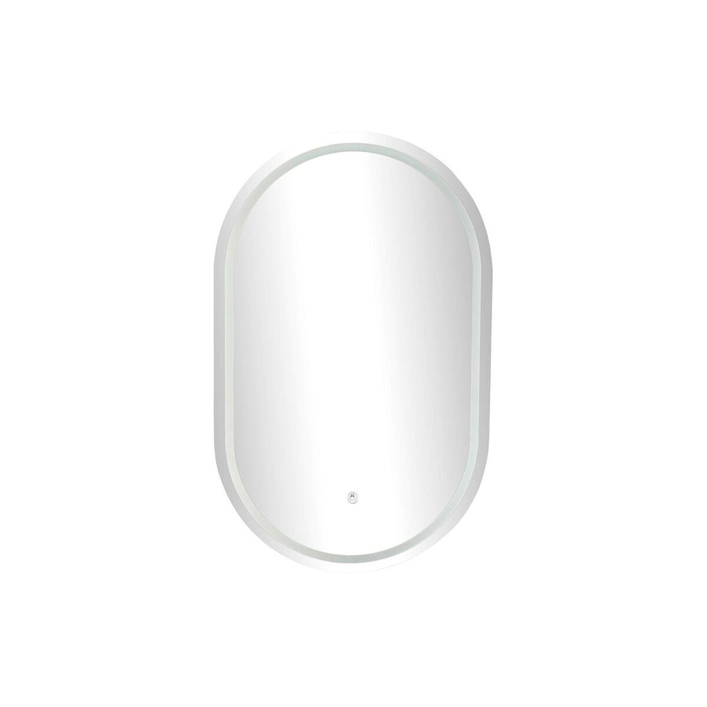 Espejo de pared ovalado con LED, 50 x 0,5 x 80 cm