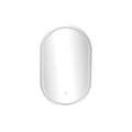 Espejo de pared ovalado con LED, 50 x 0,5 x 80 cm