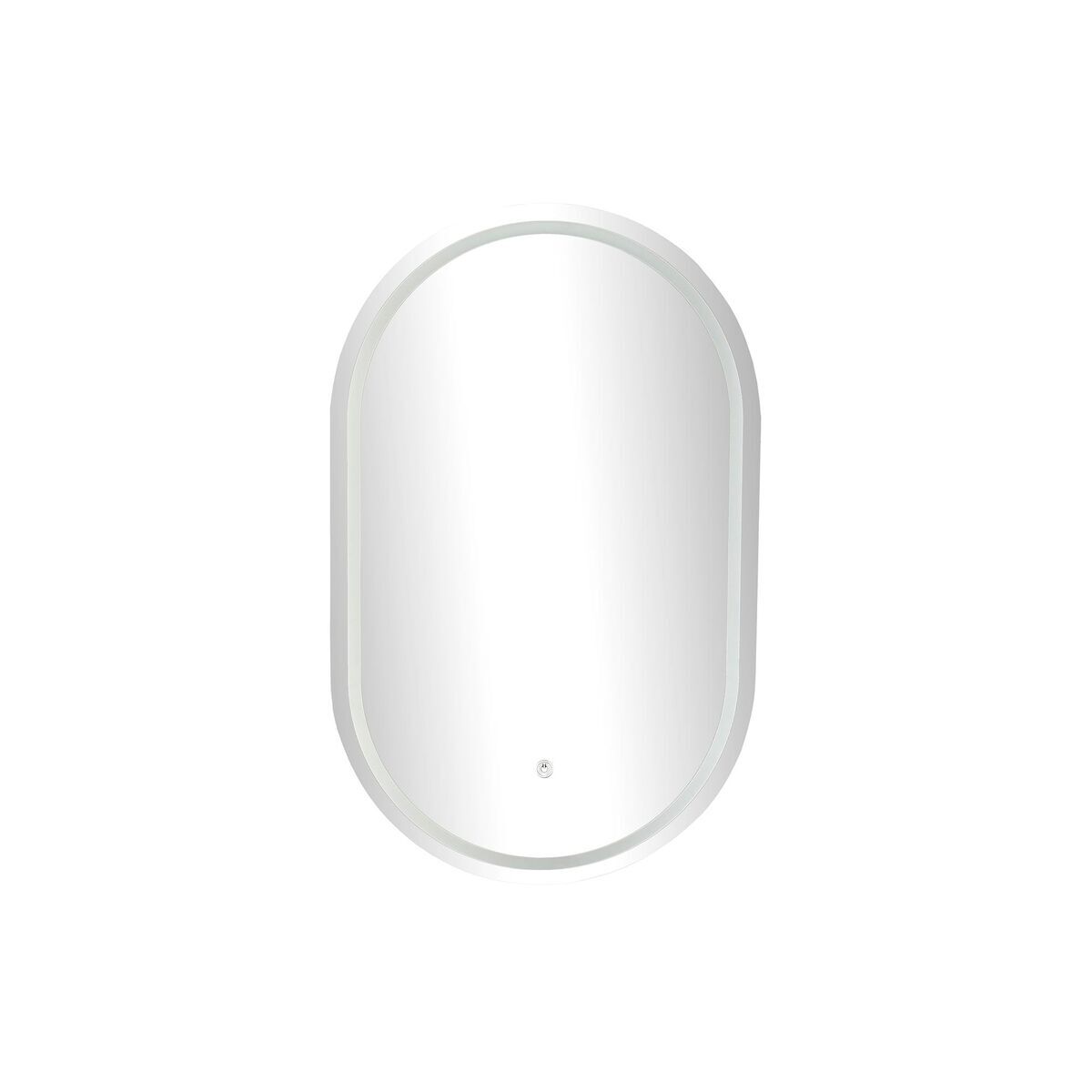Espejo de pared ovalado con LED, 50 x 0,5 x 80 cm