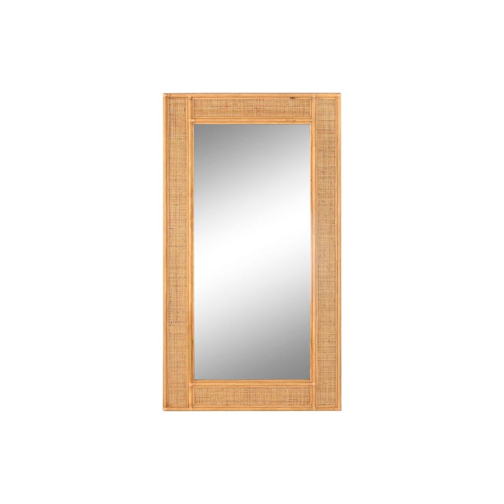 Espejo de pared tropical marrón claro de ratán, 180 cm de alto — imagen 4