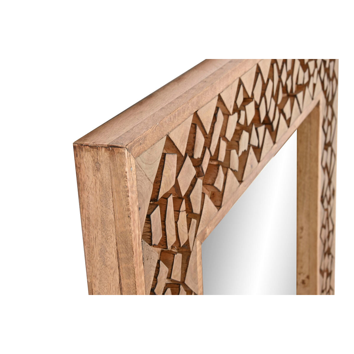 Espejo de pared con marco de troncos, natural, 91 x 5 x 183,5 cm — imagen 2