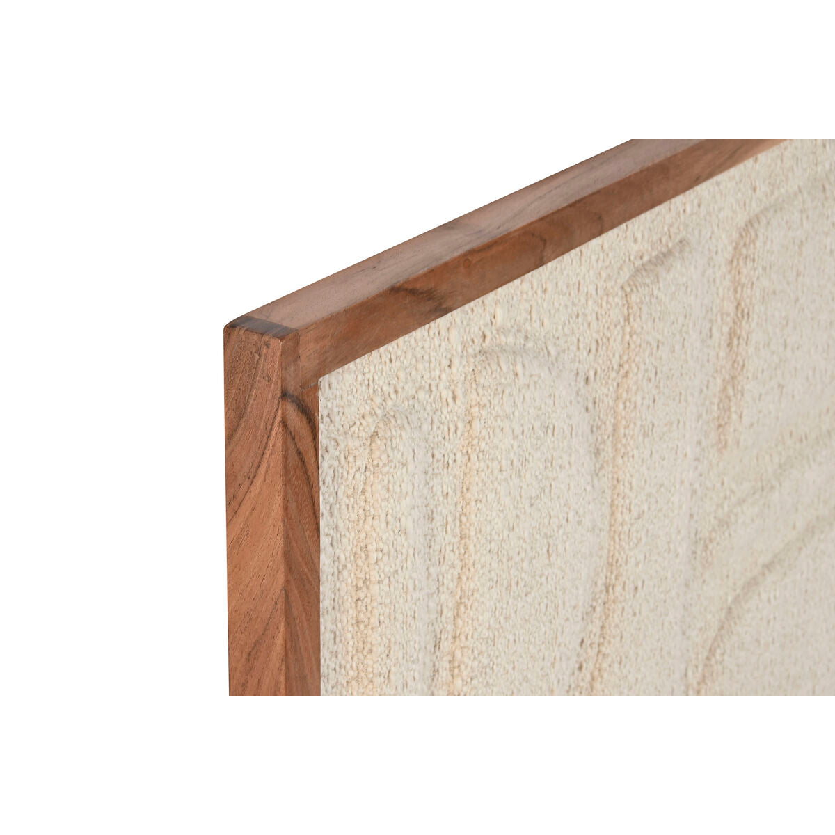 Cuadro 3D de algodón y madera de acacia, beige — imagen 2