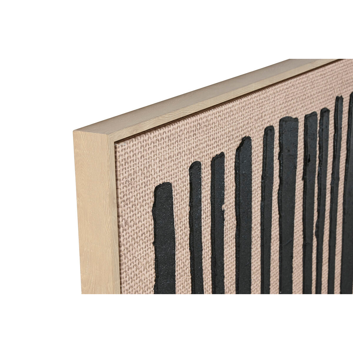 Cuadro urbano pintado a mano, negro y beige, 103 x 4,5 x 143 cm — imagen 2