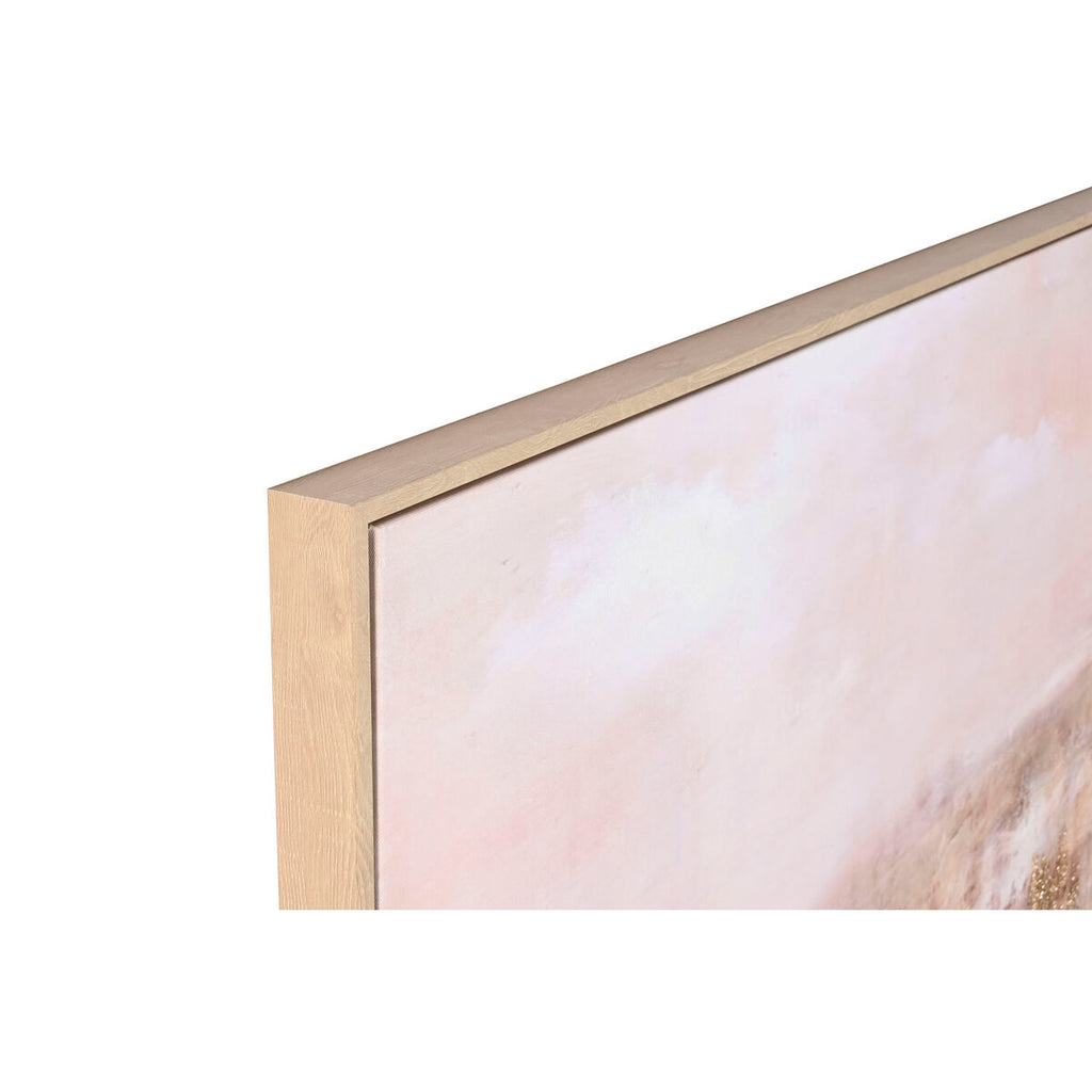 Cuadro glamour abstracto dorado y rosa claro, 103 x 4,5 x 143 cm — imagen 2