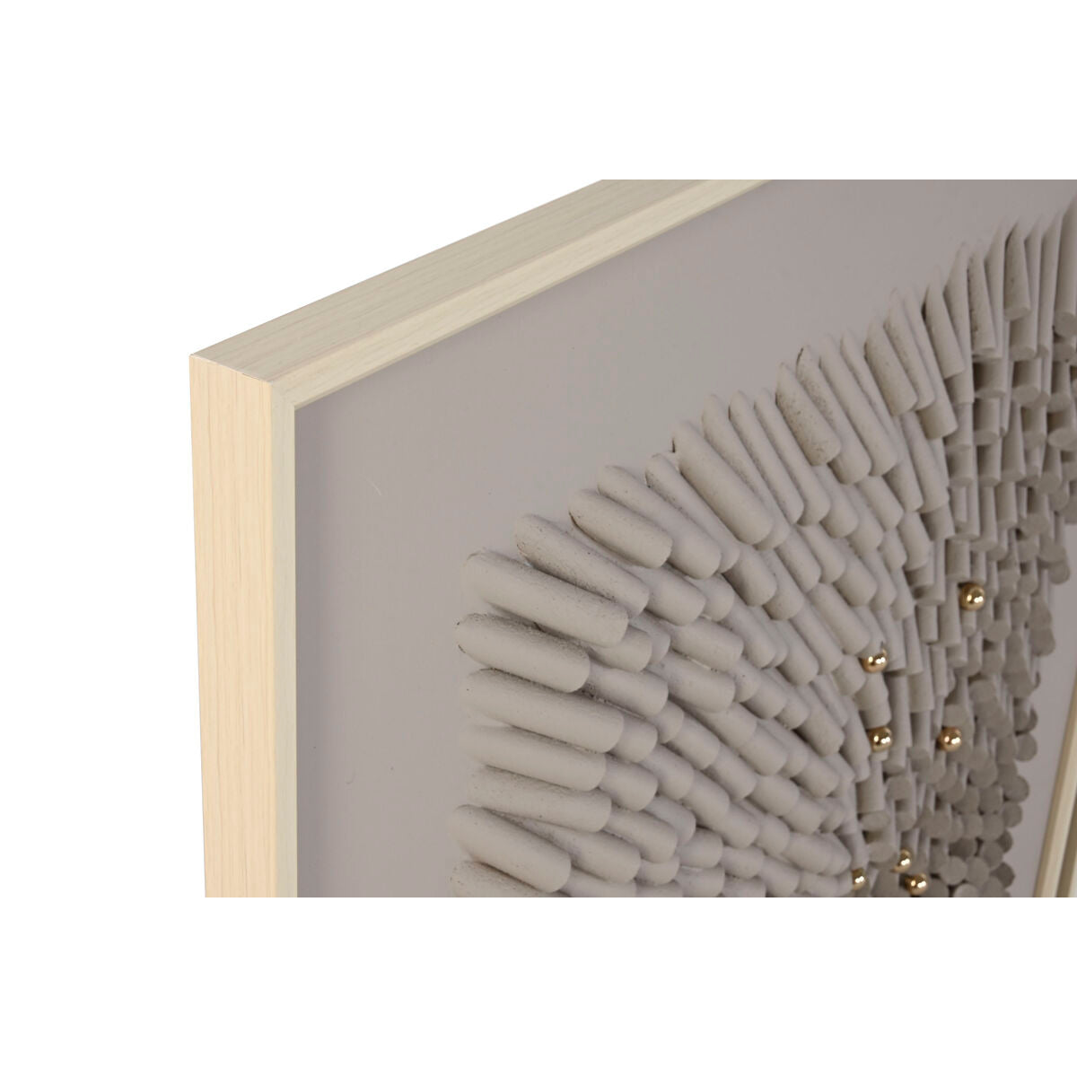 Cuadro de lienzo 3D en beige y gris, diseño abstracto — imagen 2