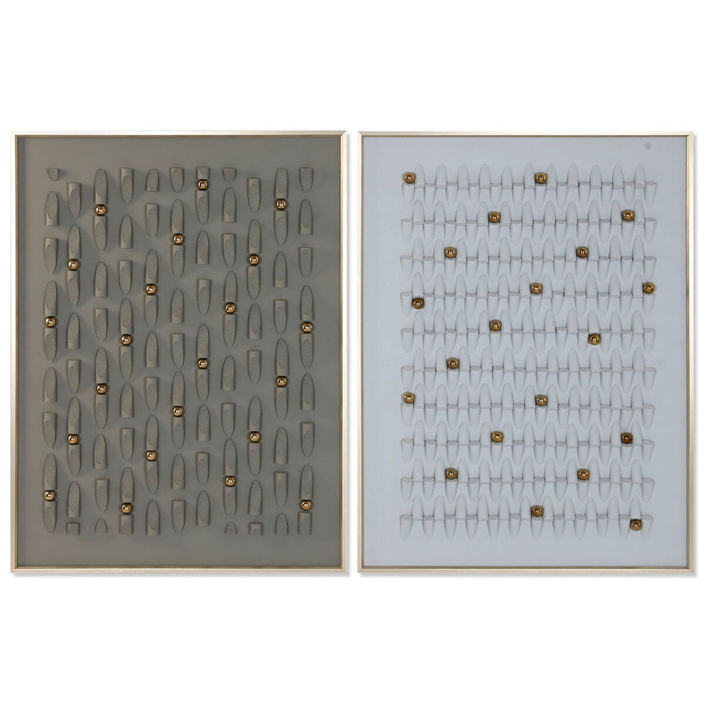 Lienzo decorativo 3D de poliestireno verde y gris, 90 x 120 cm