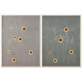 Cuadro 3D moderno verde y beige, 90 x 3,5 x 120 cm