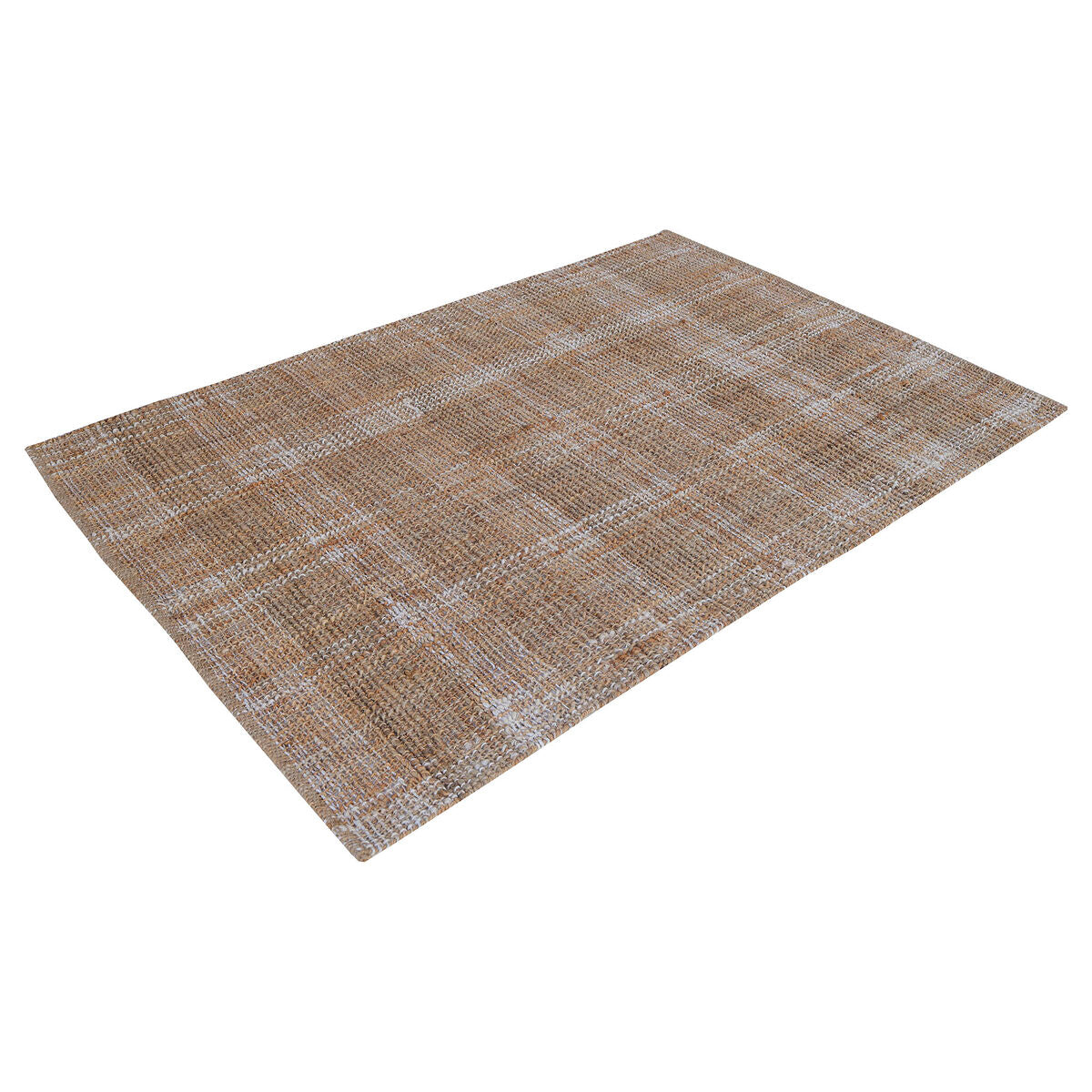 Alfombra boho de yute marrón antideslizante, 140 x 200 cm