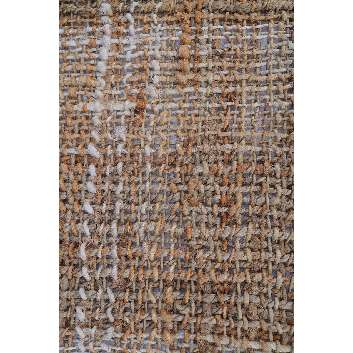 Alfombra boho de yute marrón antideslizante, 140 x 200 cm — imagen 3