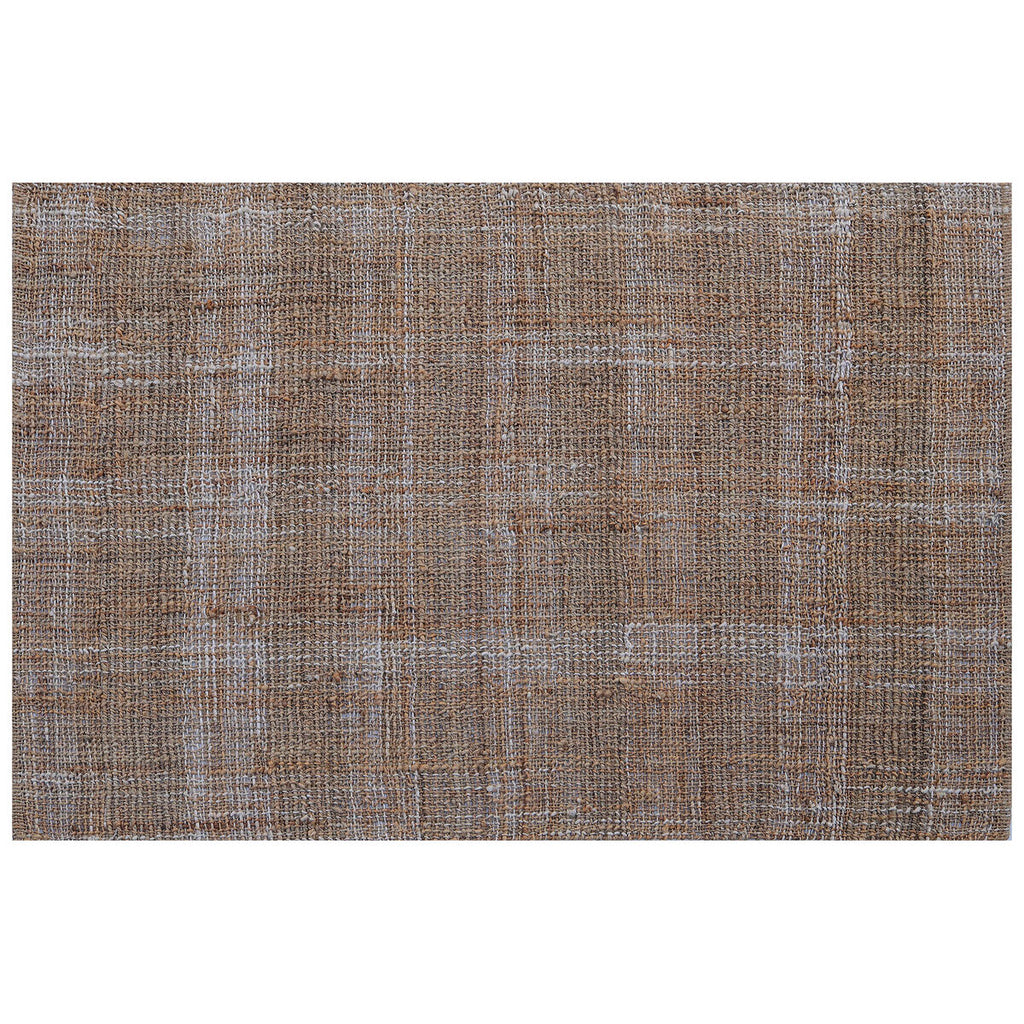 Alfombra boho de yute marrón antideslizante, 140 x 200 cm — imagen 4