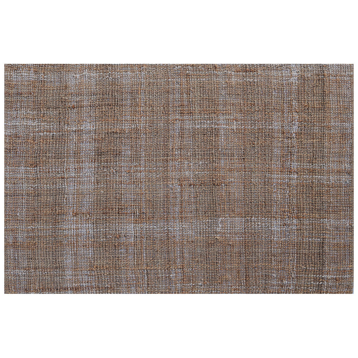 Alfombra boho de yute marrón antideslizante, 140 x 200 cm — imagen 4