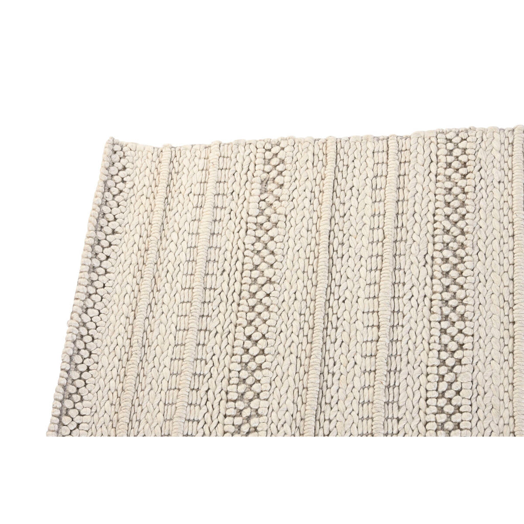 Alfombra boho antideslizante de viscosa y lana, 160 x 230 cm