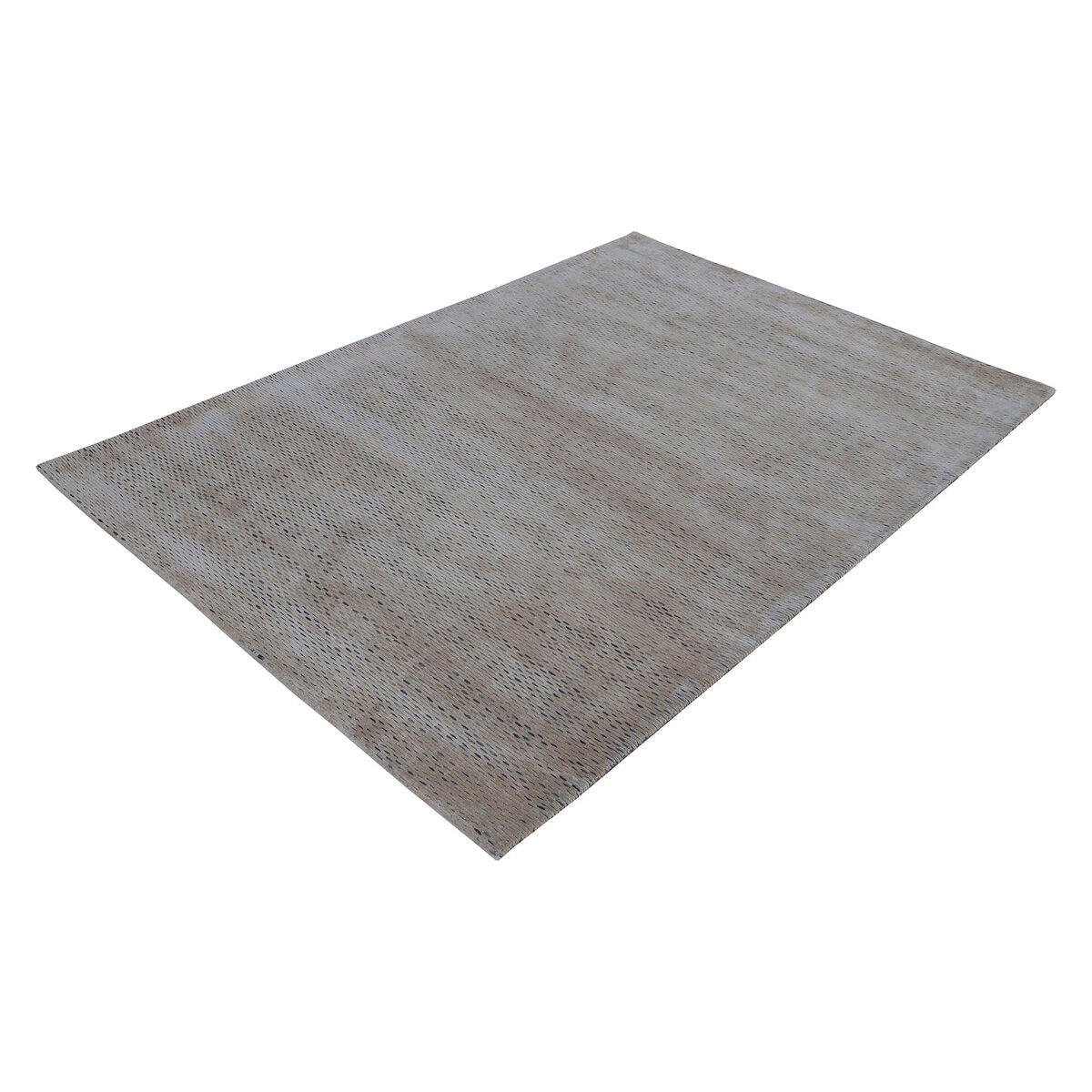 Alfombra gris antideslizante de viscosa y lana, 140 x 200 cm