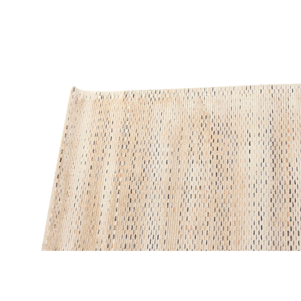 Alfombra antideslizante beige de viscosa y lana, 160 x 230 cm