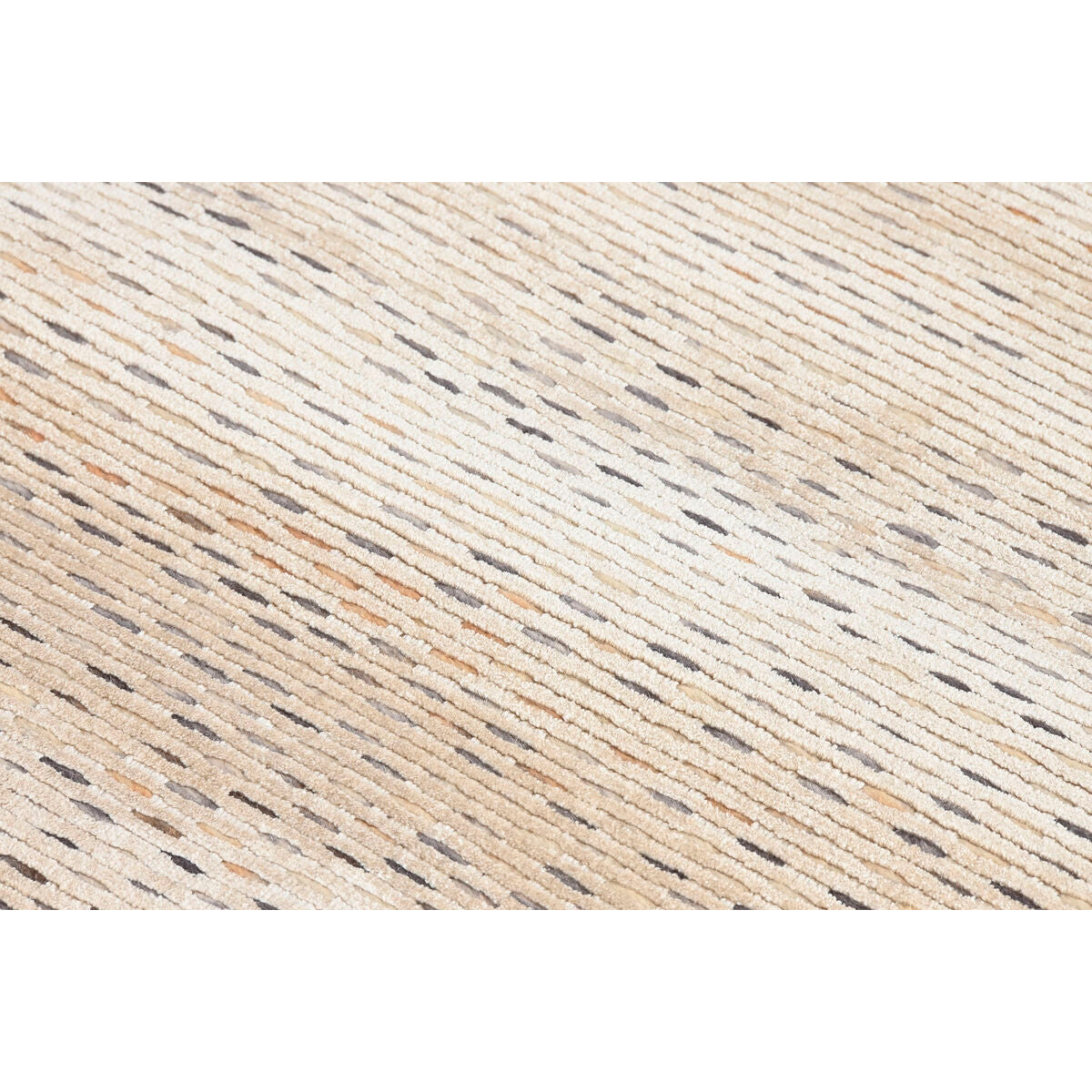 Alfombra antideslizante beige de viscosa y lana, 160 x 230 cm — imagen 2