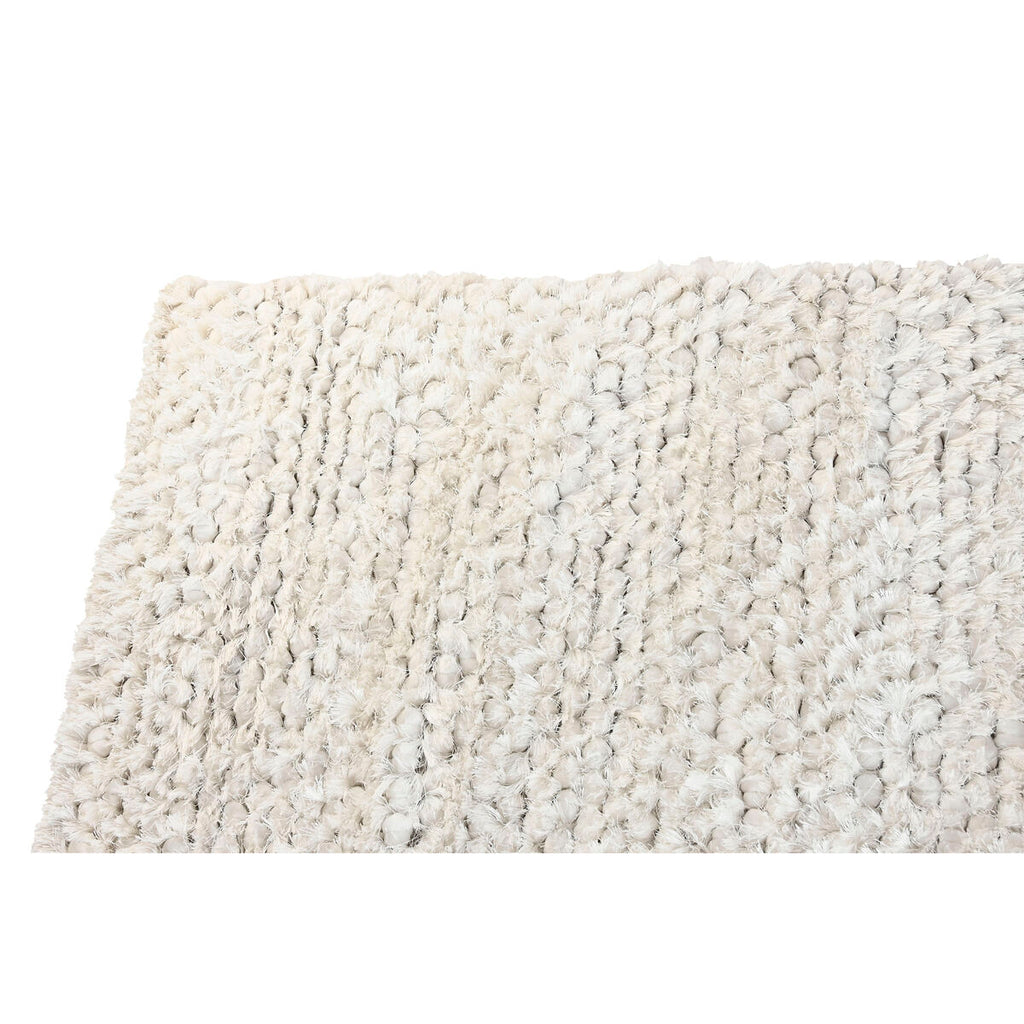 Alfombra blanca antideslizante de poliéster, 160 x 230 cm