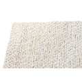 Alfombra blanca antideslizante de poliéster, 160 x 230 cm