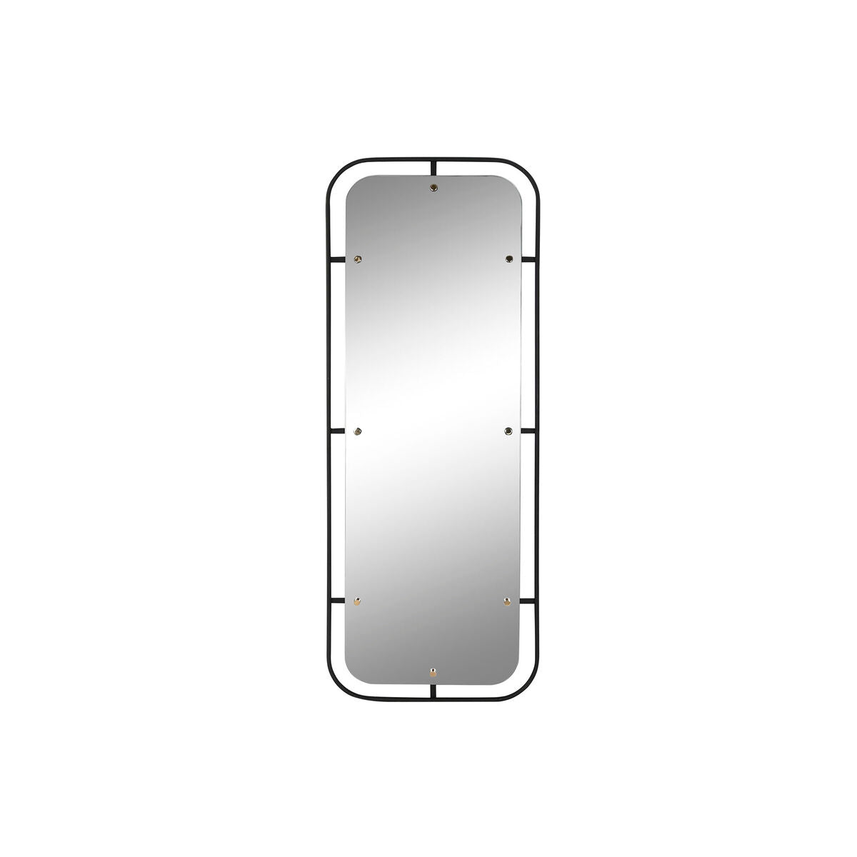 Espejo de pared de cristal y hierro, negro y dorado — imagen 4