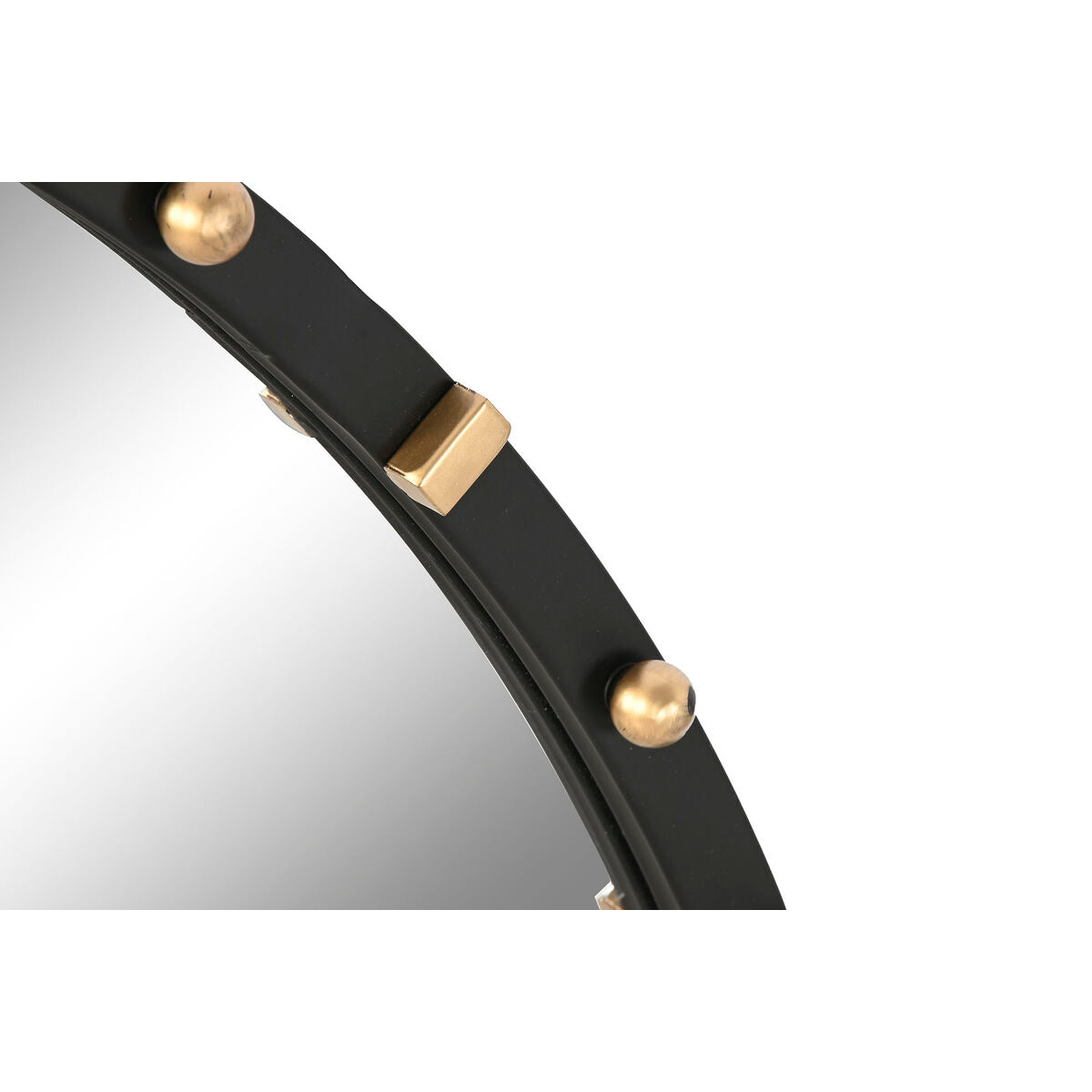 Espejo de pared moderno negro y dorado, 90 x 3,5 x 90 cm — imagen 2