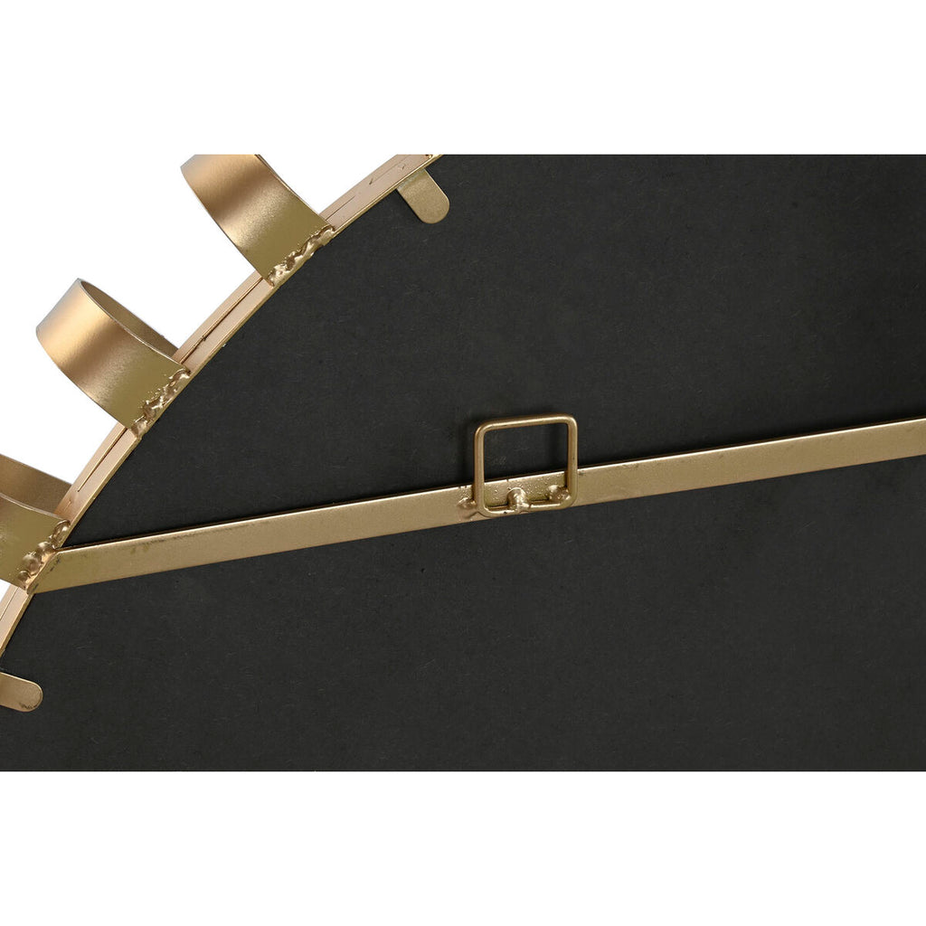 Espejo de pared dorado de cristal y hierro, 98 cm — imagen 3
