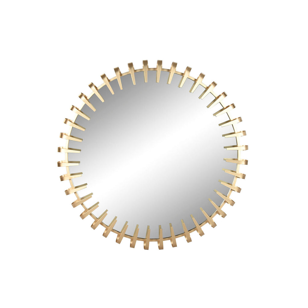 Espejo de pared dorado de cristal y hierro, 98 cm — imagen 4
