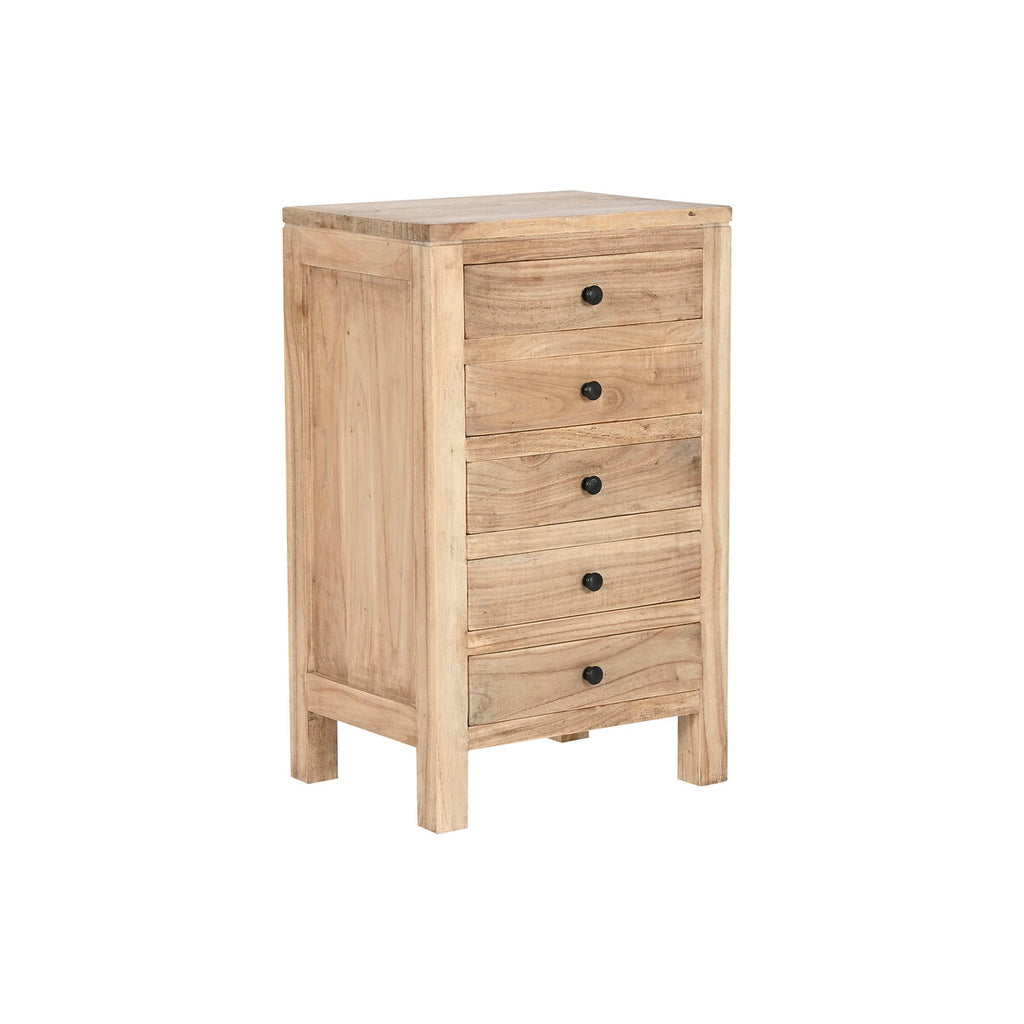 Cajonera de madera de mindi en marrón, 45 x 35 x 75 cm