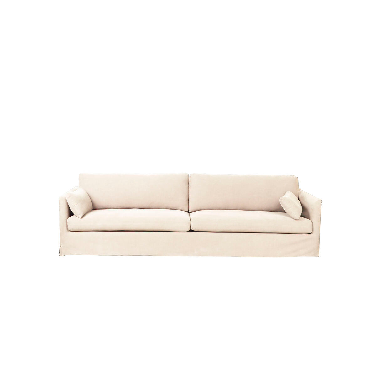 Sofá urbano beige de algodón y lino, 270 x 86 x 80 cm — imagen 2