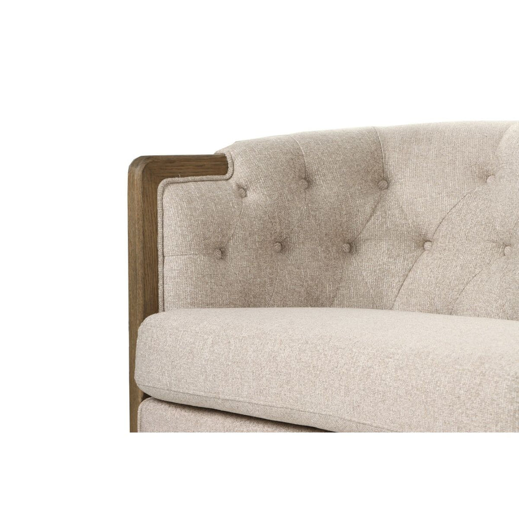 Sofá urbano beige de fresno, 3 plazas, 207 x 84 x 76 cm — imagen 4