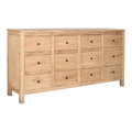 Cajonera marrón de madera de mindi, 170 x 40 x 88 cm