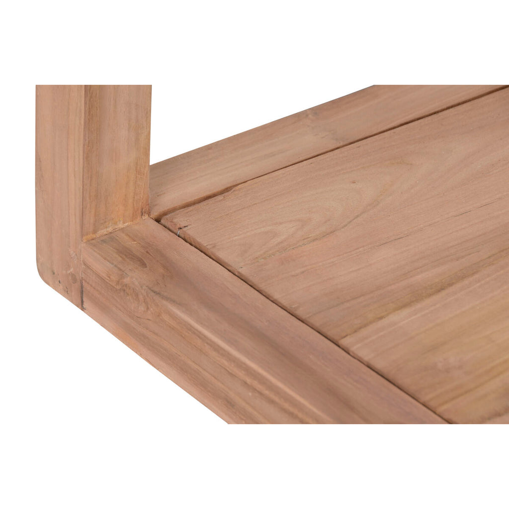Mesa de centro de mármol y madera reciclada, marrón, 120 x 60 x 40 cm — imagen 7