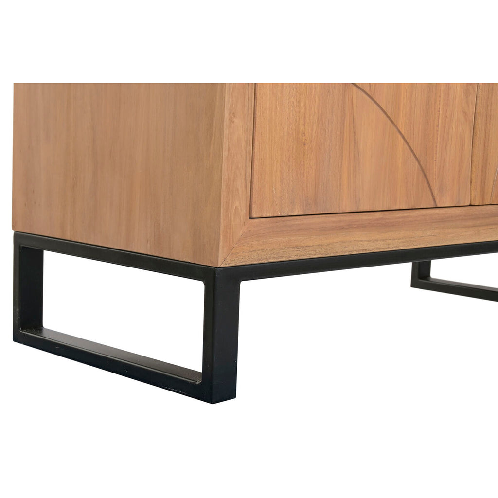 Aparador de teca y madera MDF, estilo tropical, 180 x 40 x 85 cm — imagen 3